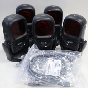 Lot Five Symbol LS9208 Black Handfree Barcode Scanner LS 9208 USB Cable w/ Stand