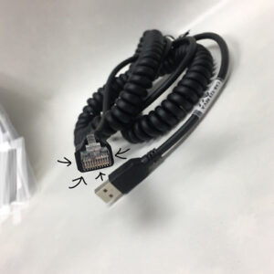 Datalogic PowerScan CAB-523 USB Cable Coiled black 5M for BC8030 8060 M8300 8500