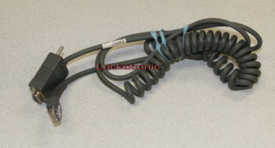 Motorola Symbol Barcode Scanner Coiled RS232 cable 25-66732-21 9ft CBA