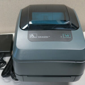 Zebra GK420t Thermal Label Printer USB & Serial Port W/ Power Supply