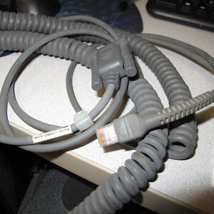 Motorola Symbol Barcode Scanner RS232 coiled cable CBA-R24-C20ZAR Female Serial