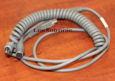 Symbol Barcode Scanner LS2208 PS2 9ft Coiled Cable 25-62417-21 CBA-K02-C09PA