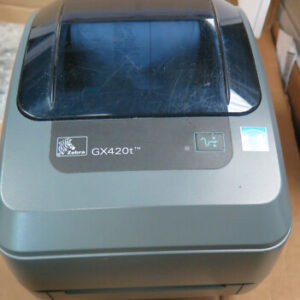 Zebra GX420t Thermal Label Printer USB RJ45 Network Port W/ Power Supply