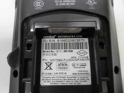 Motorola Symbol Pocket PC Barcode Scanner MC70 MC7090-PU0DCQFA8WR w/Battery