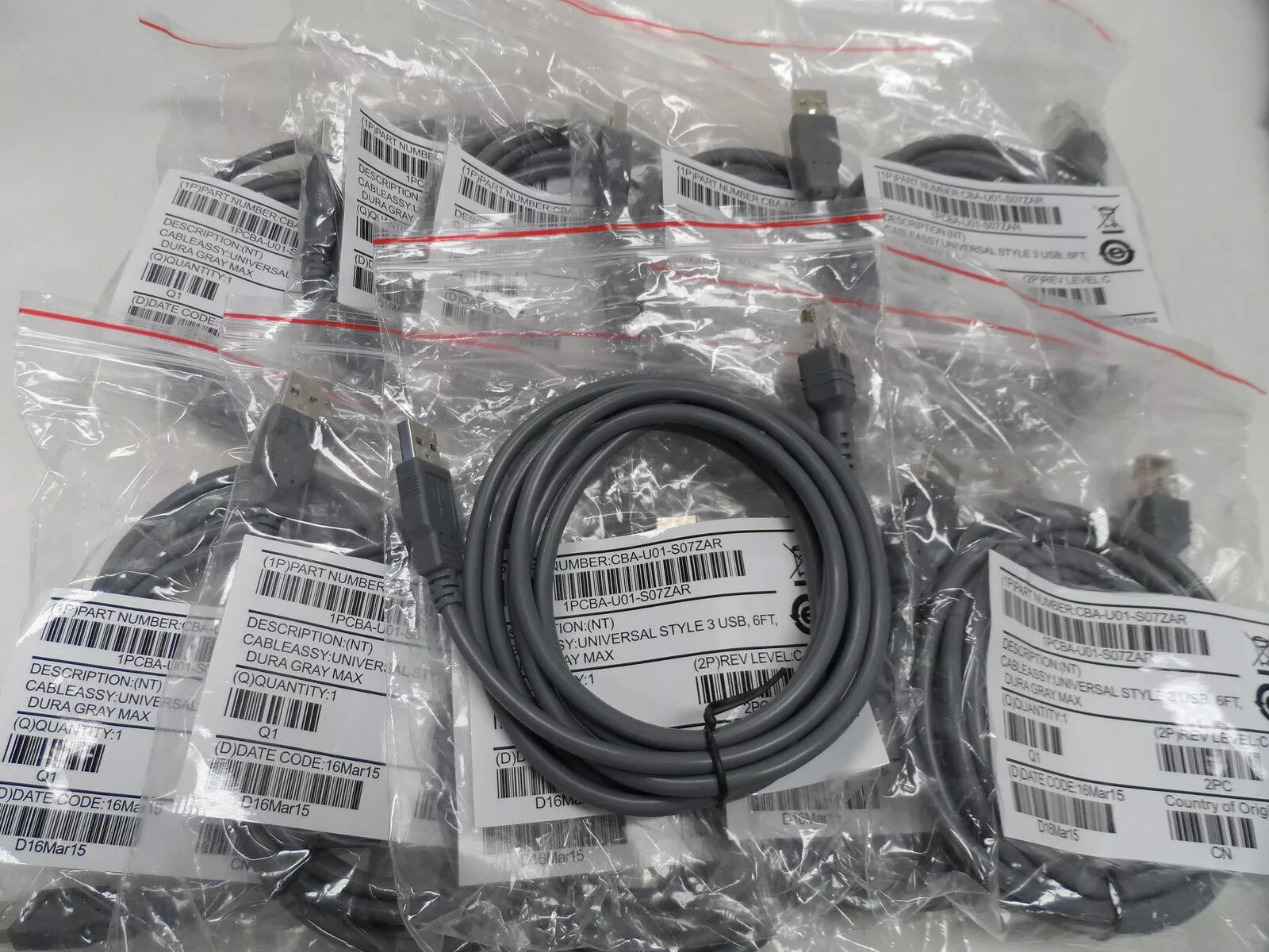 Lot 10 Motorola Symbol Barcode Scanner USB cable 4 DS3678 DS3608 LS2208 Li4278