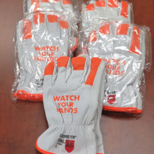 5 X MAGID 1244HV Anti Cut Leather Work Glove - Cut Level A5 Size L Cut resistant
