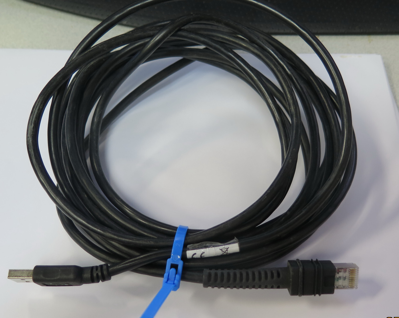 Zebra Motorola Symbol CBA-U47-S15ZAR Cable 15 Feet, USB Straight Barcode Scanner