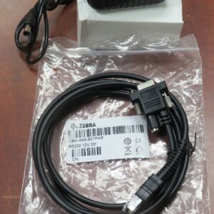 Zebra CBA-R42-S07PAR RS232 Serial Female 2M cable w/AC Adapter