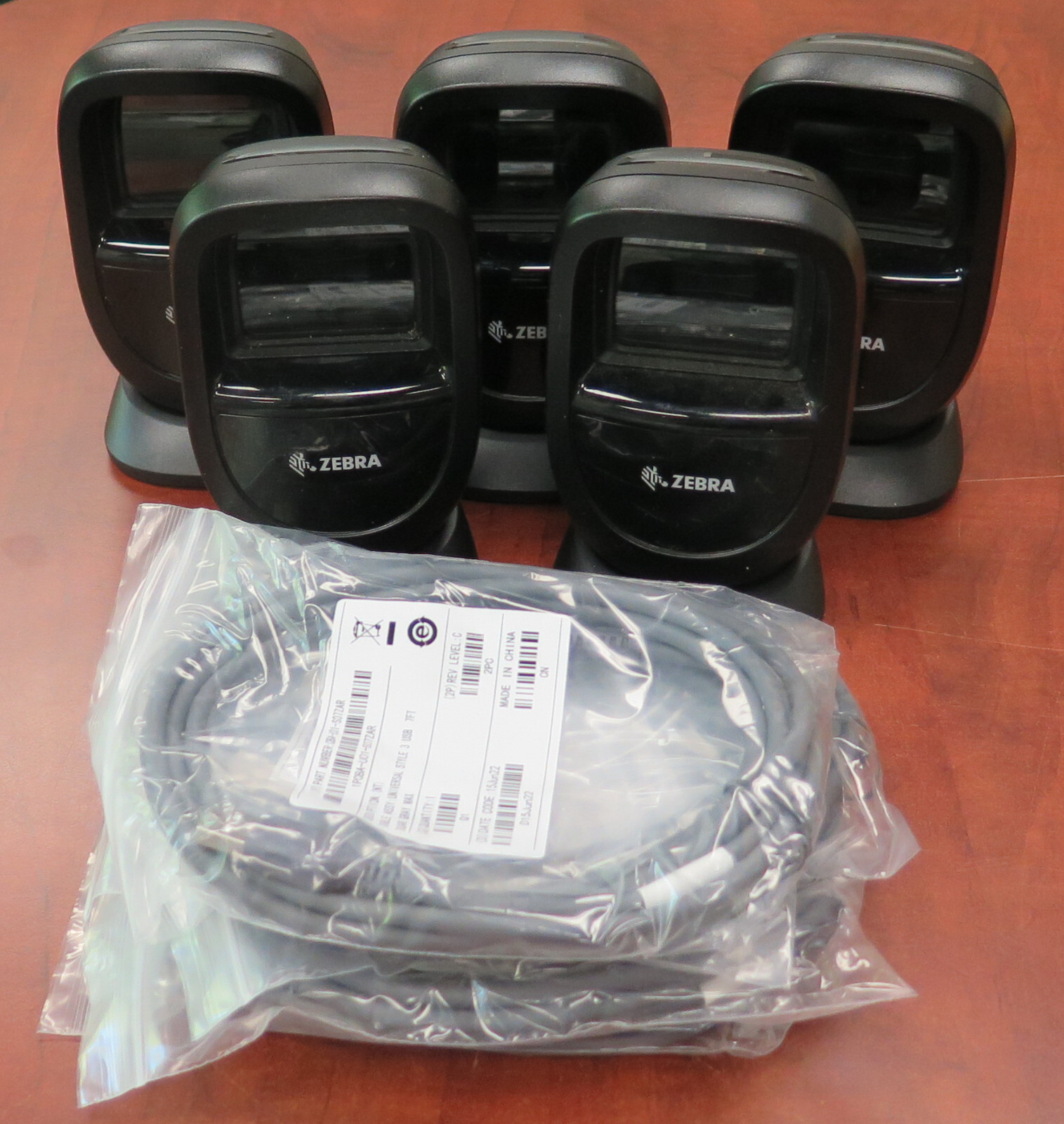 Lot of 5 Zebra Motorola Symbol Handfree Barcode Scanner DS9308-SR00004ZZWW Black