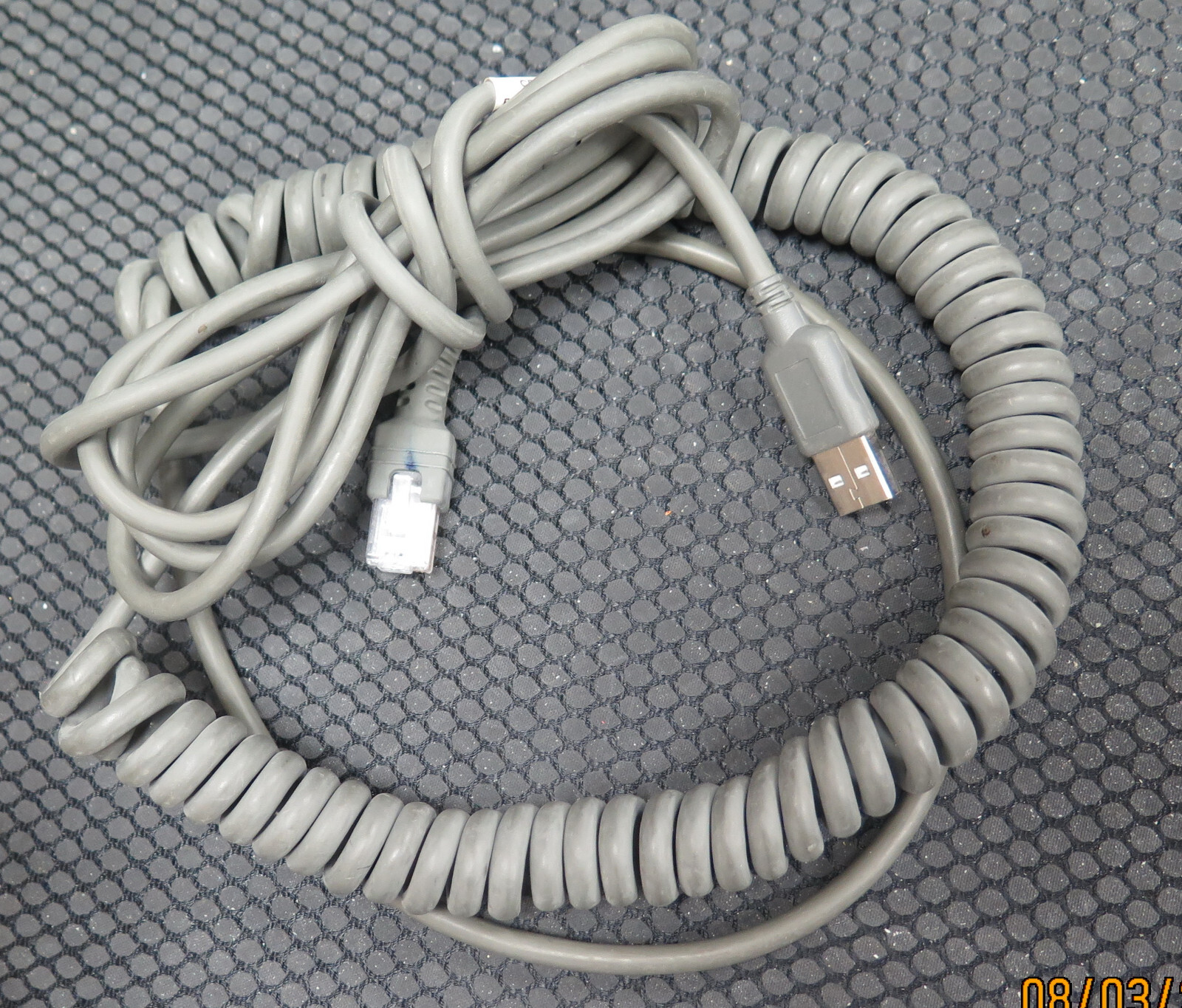 Zebra Motorola Symbol Scanner Coiled USB Cable CBA-U09-C15ZA 15ft