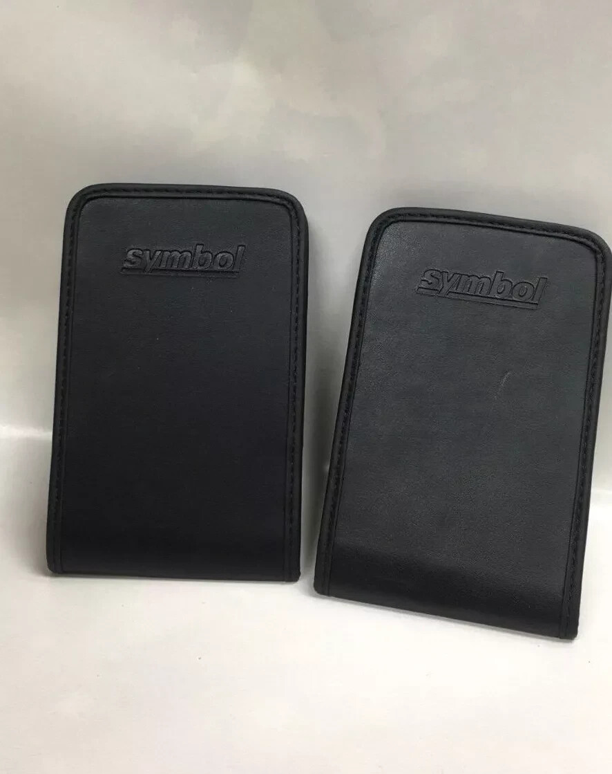 Motorola Symbol MC50 MC5040 Belt SOFT Leather Pouch x2, Black , Lot of Two