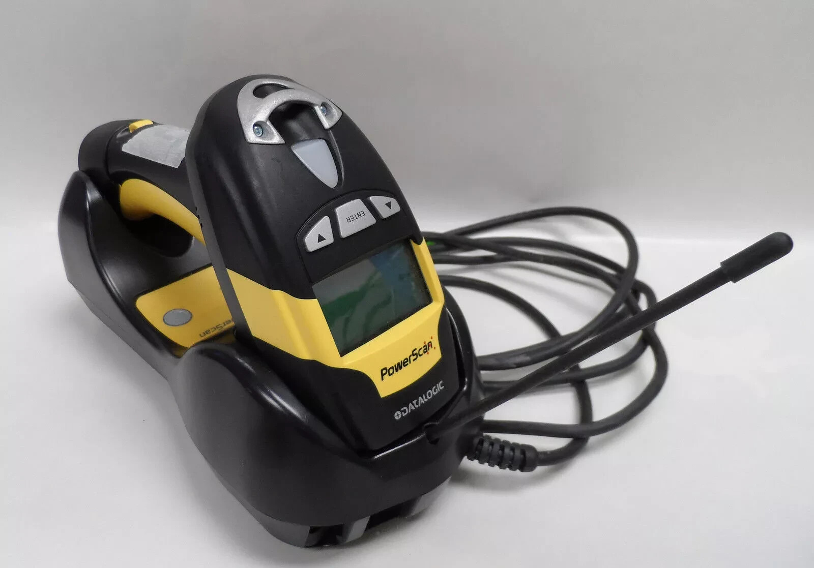 Datalogic Powerscan M8500 DHD 910MHz RB Scanner with BC8030 Cradle UISB cable