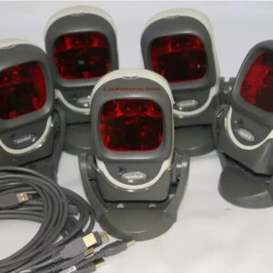 Lot Five Symbol LS9208 Biege Handfree Barcode Scanner LS 9208 USB Cable w/ Stand