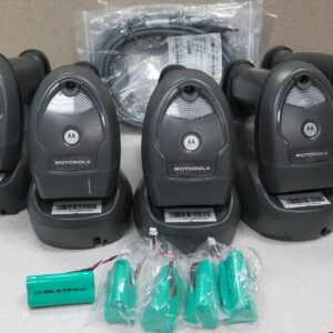 Lot of 5 Zebra Motorola LI4278 Barcode Scanner with STB4278 Cradle & New Battery