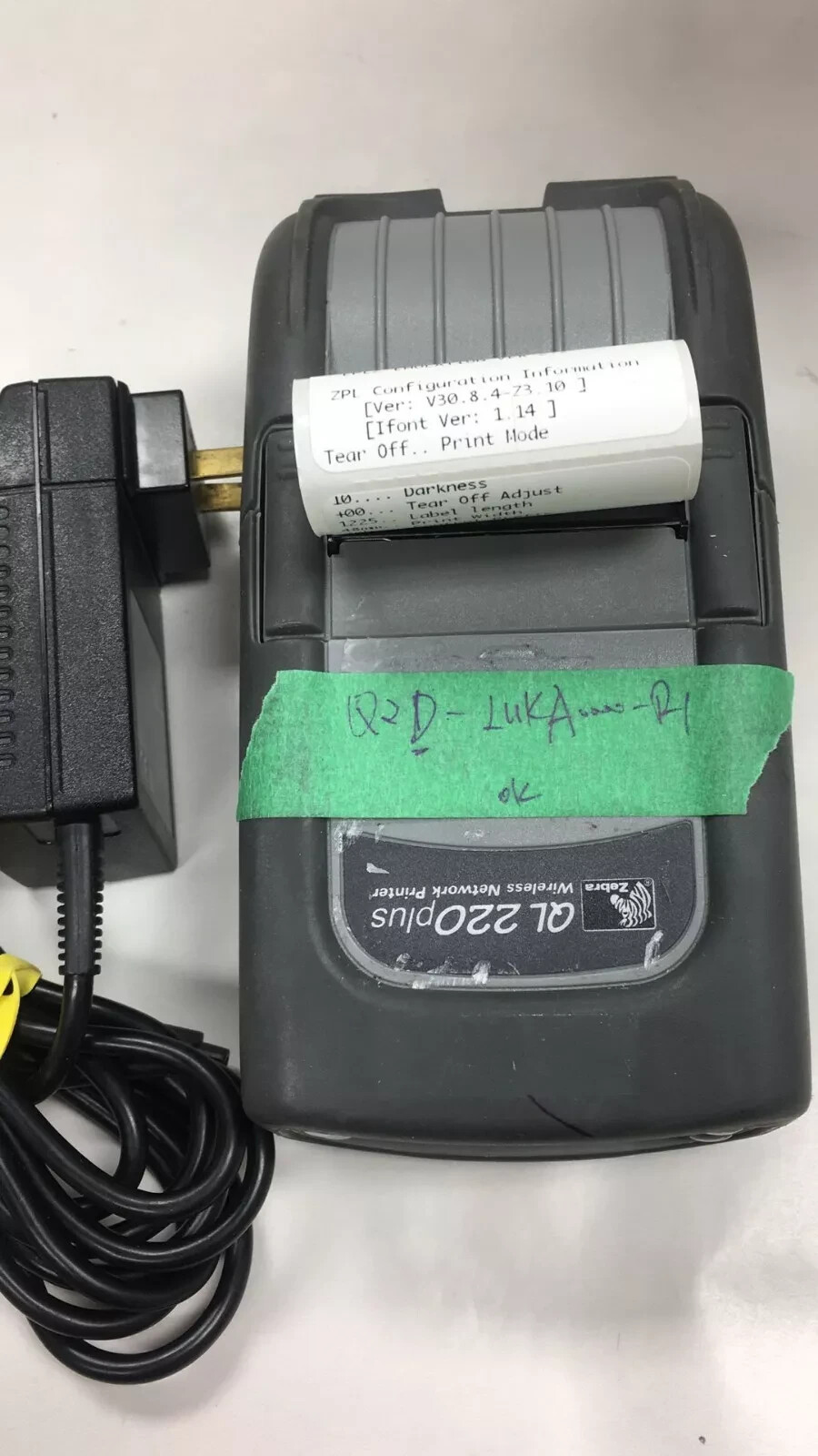 ZEBRA QL220 QL220 PLUS Q2D-LUKA0000-R1 Mobile Thermal LabelPrinter Bluetooth P/