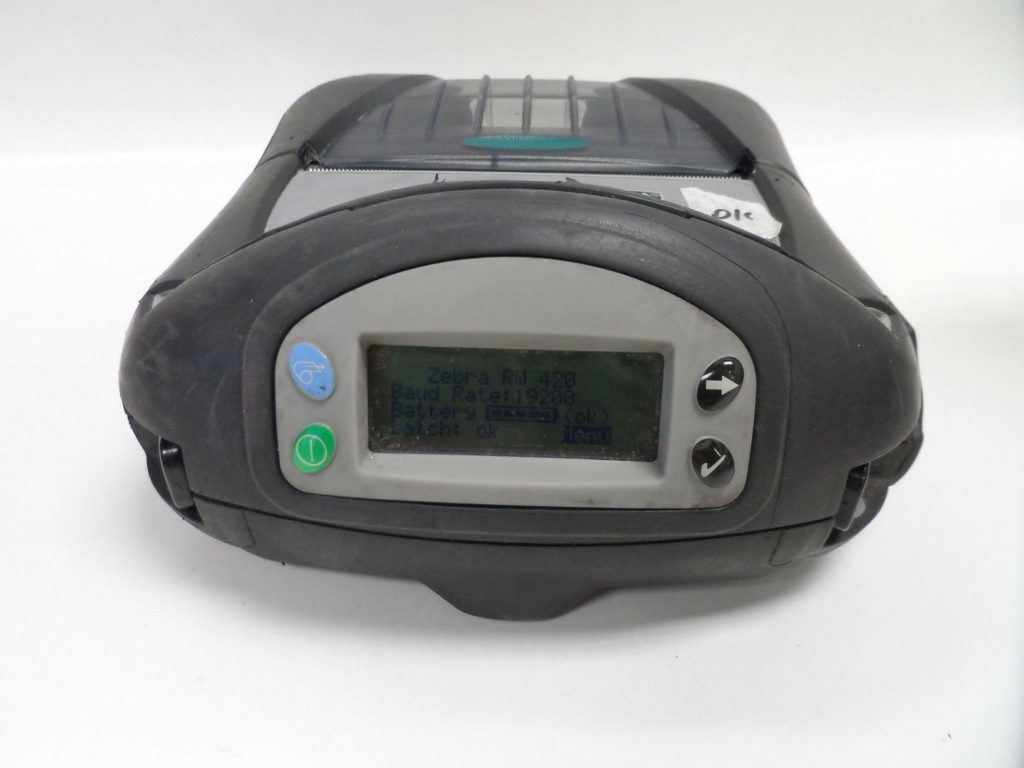 Zebra Rw420 Rw 420 Mobile Thermal Printer Bluetooth R4d 0uba010n 00 Wbattery Lockotronic 7244