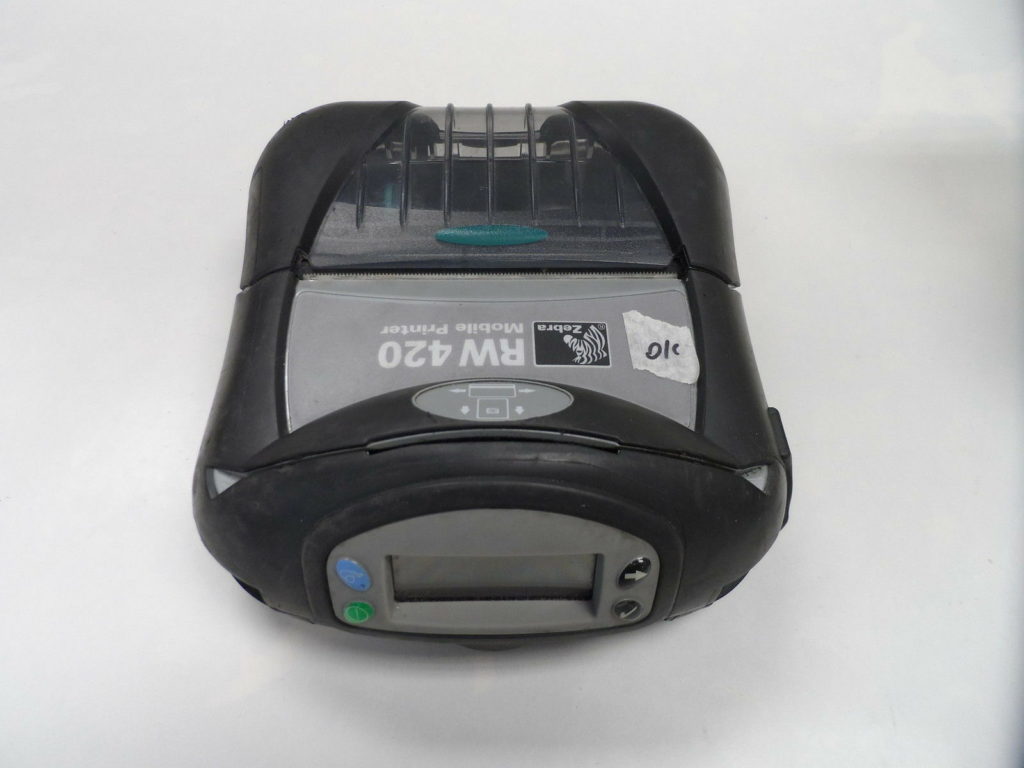 Zebra Rw420 Rw 420 Mobile Thermal Printer Bluetooth R4d 0uba010n 00 Wbattery Lockotronic 5803